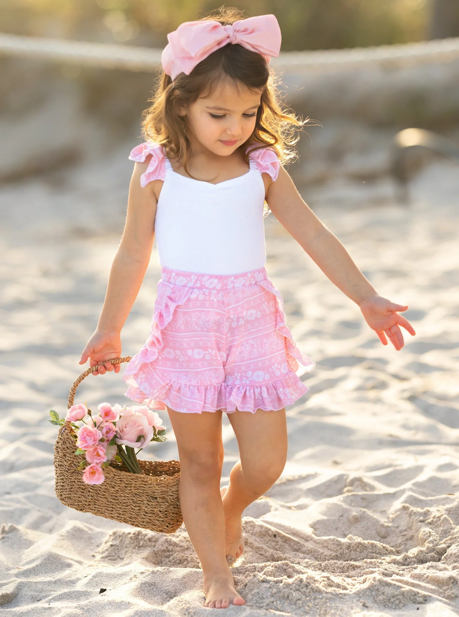 Image of Love Those Frills Top and Ruffle Short Set