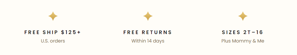 ✦ FREE SHIP $125+ U.S. orders  ✦ FREE RETURNS Within 14 days  ✦ SIZES 2T–16 Plus Mommy & Me