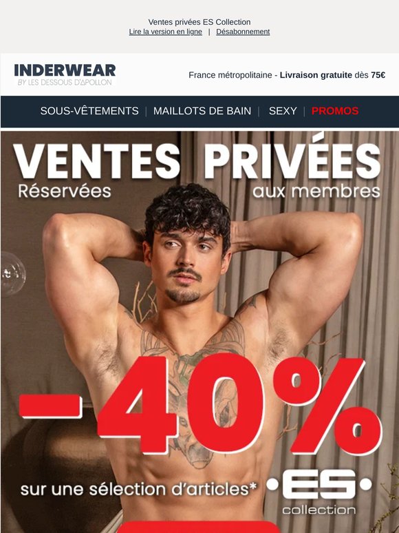 ⏰ VENTES PRIVEES ES COLLECTION : plus que 72H pour profiter de -40%* sur une sélection !!