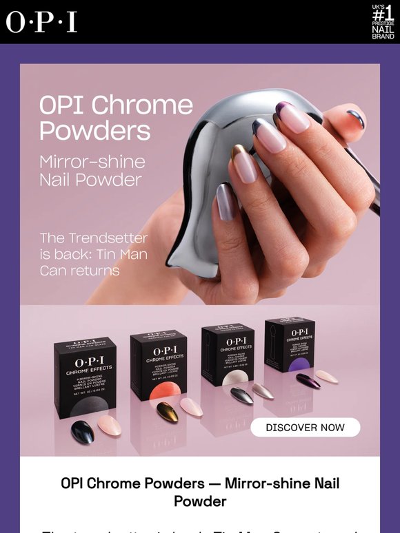 4 NEW OPI CHROME POWDERS