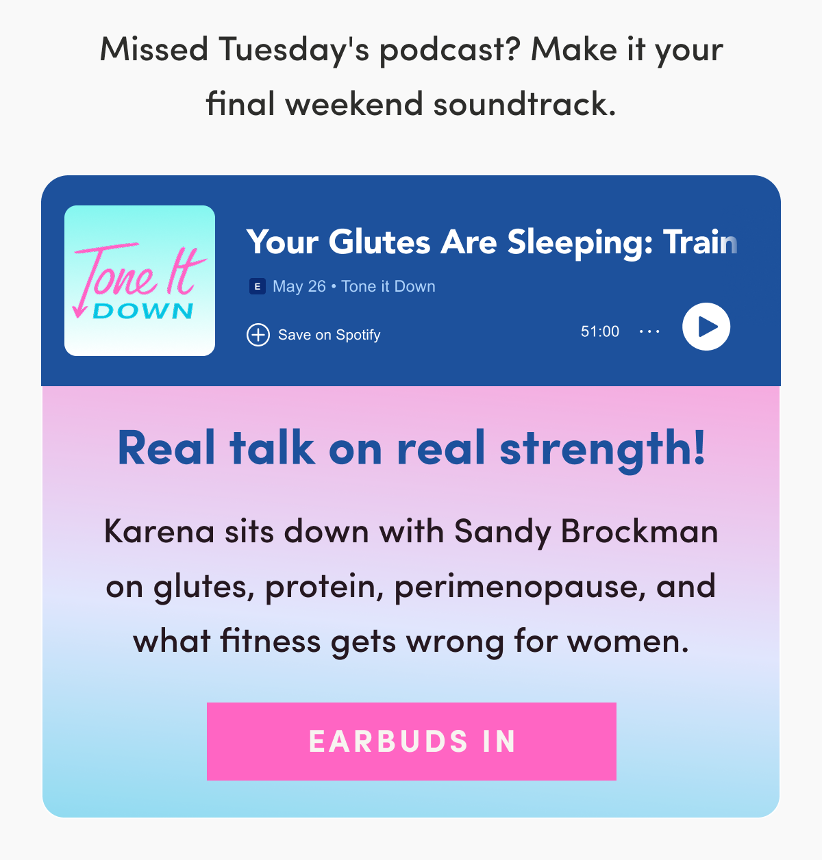 Missed Tuesday's Pod? Earbuds In