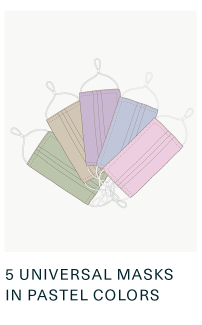 5 Universal Masks in Pastel Colors