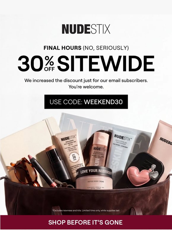 Surprise: Email Subscribers Now Get 30% Off