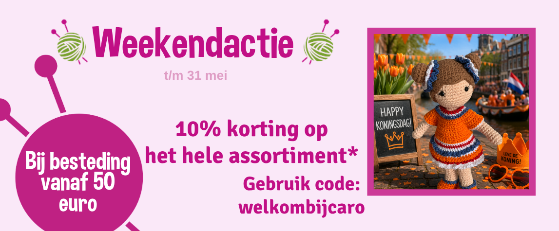 Laatste weekend Mei actie: 10% korting op het gehele assortiment*
