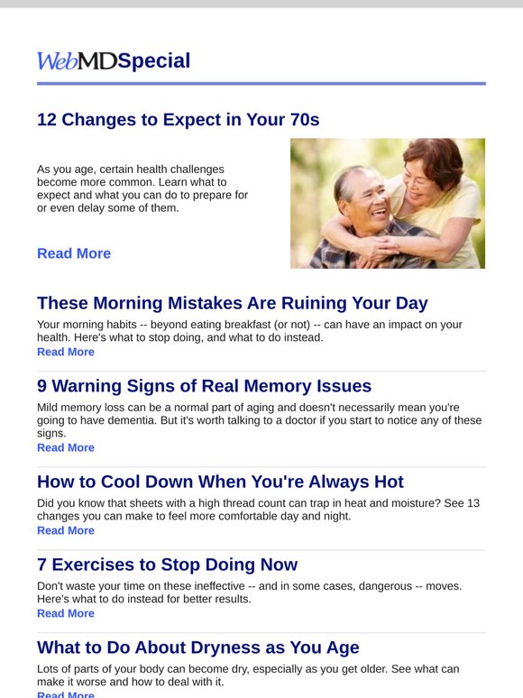 12 Changes to Expect in Your 70s