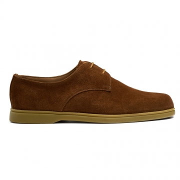 Peel Derby Shoe in Sorrel Suede