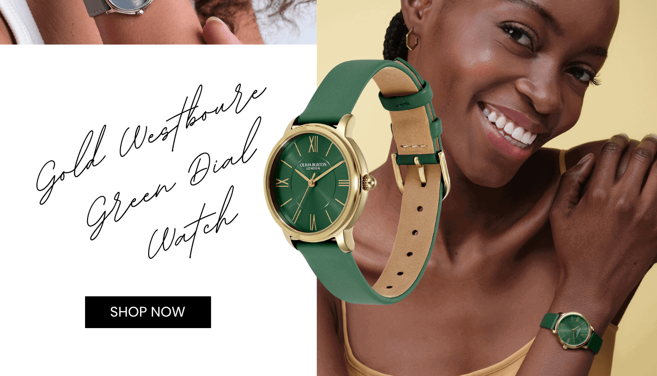 Olivia Burton Gold Westboure Green Dial Watch