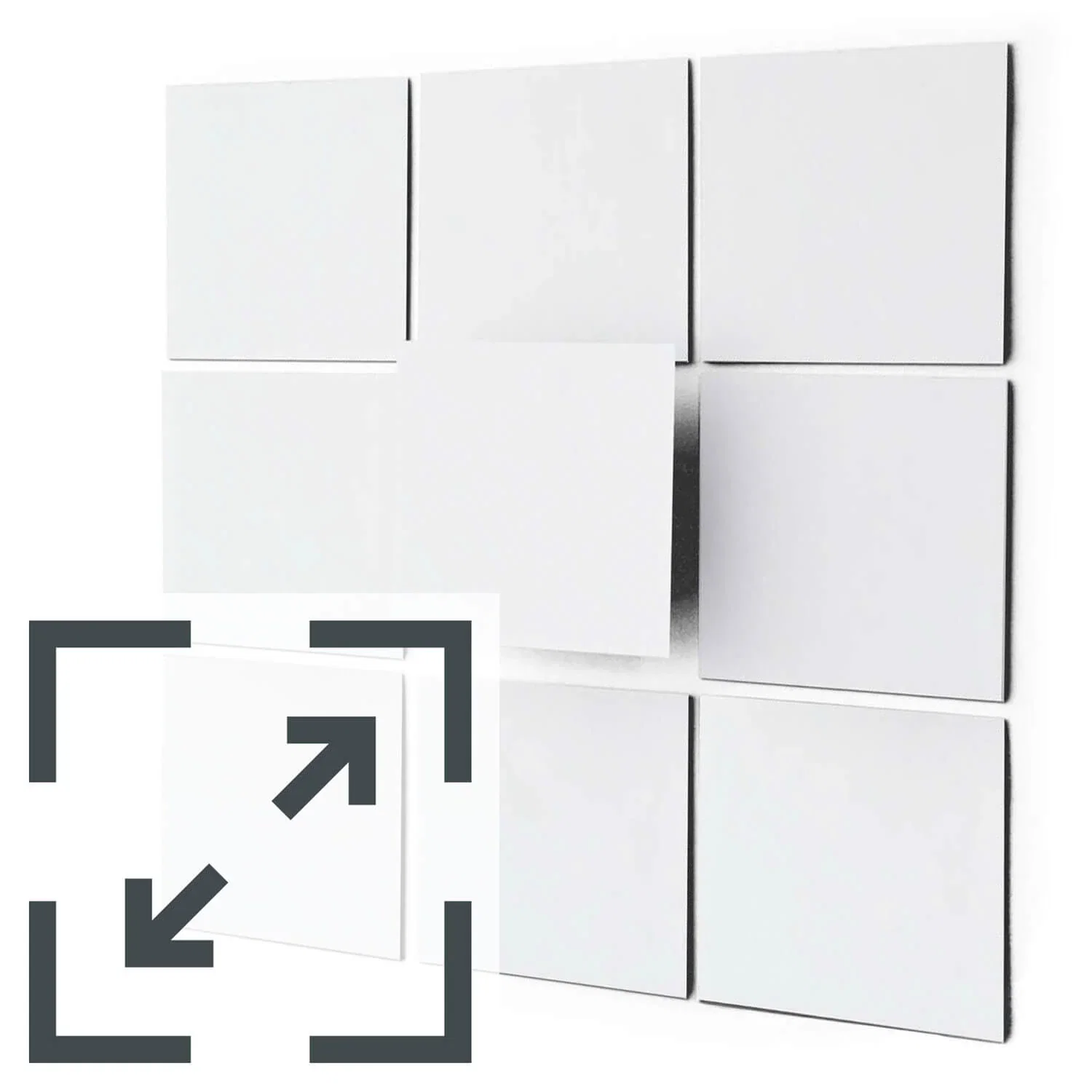 Image of Eigene Größe - Fliesenaufkleber Set unifarben - Design: Weiss