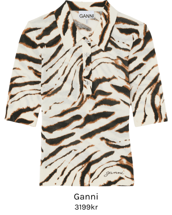 Image of Sheer Printed Cotton Polo