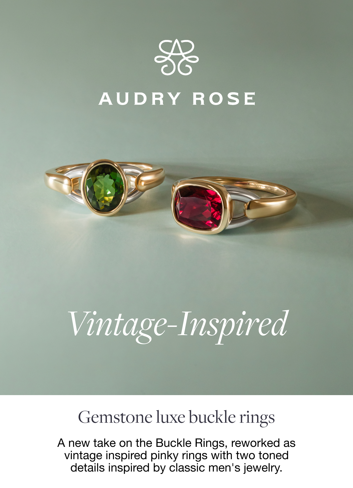 Gemstone Luxe Buckle Rings