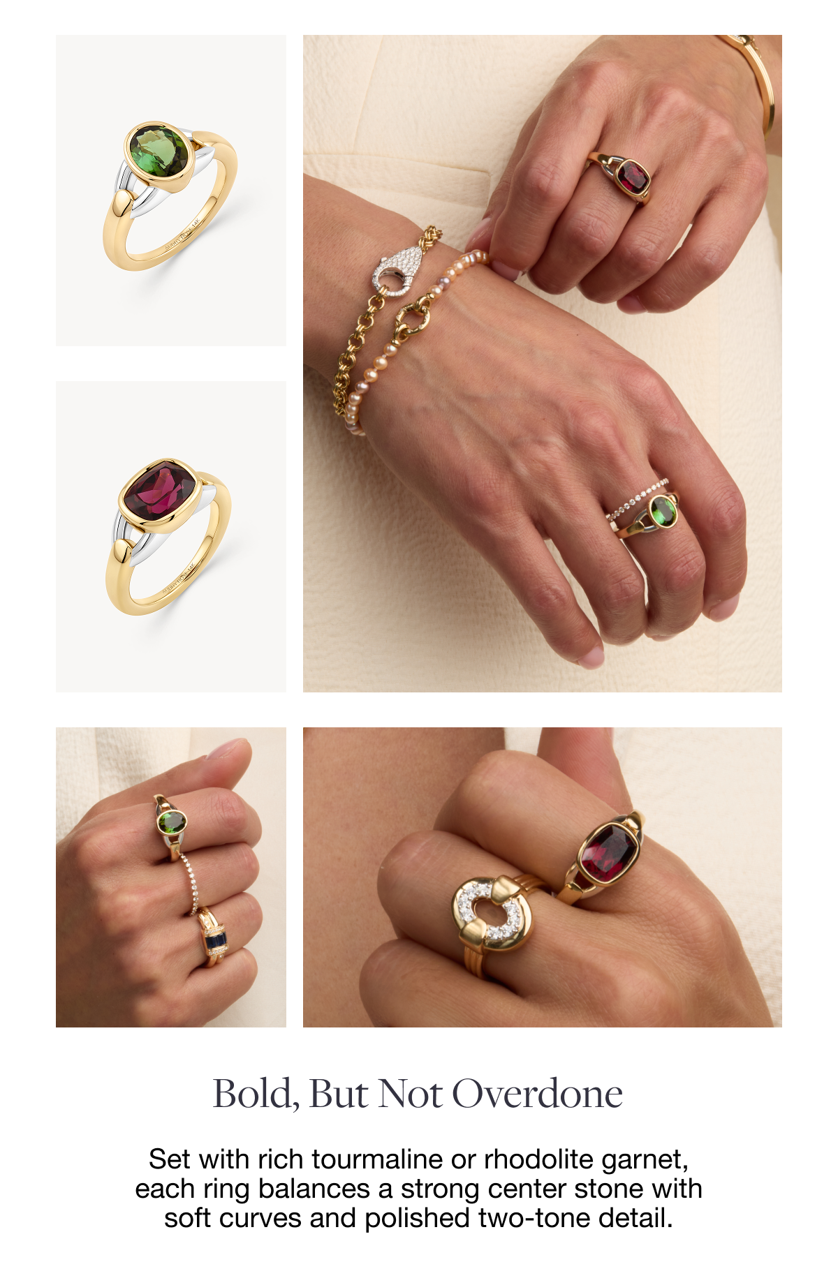 Gemstone Luxe Buckle Rings