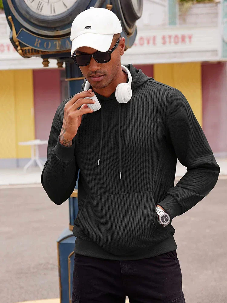 Image of Casual Classic Waffle Knit Hoodie