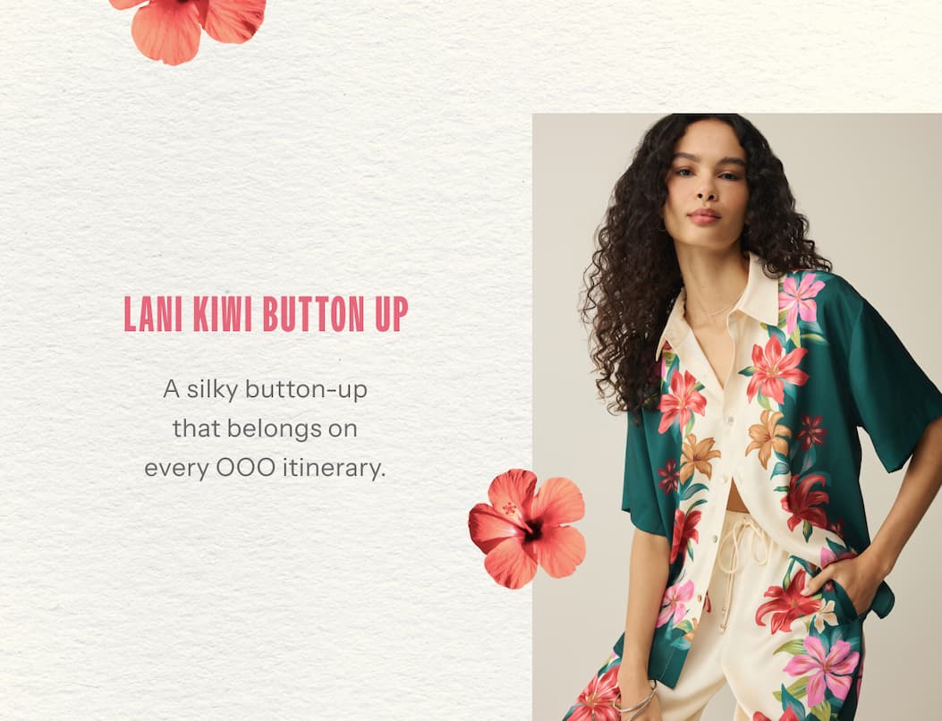 Lani Kiwi Button Up | A silky button-up that belongs on every OOO itinerary.