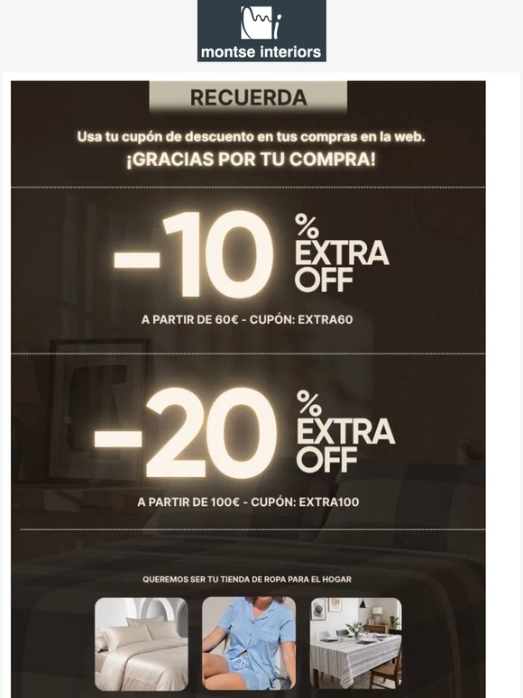 ⏰ Recuerda tu descuento extra antes de que termine