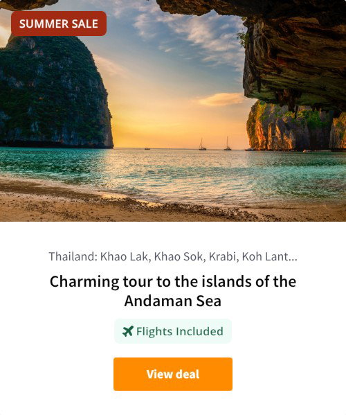 Charming tour to the islands of the Andaman Sea