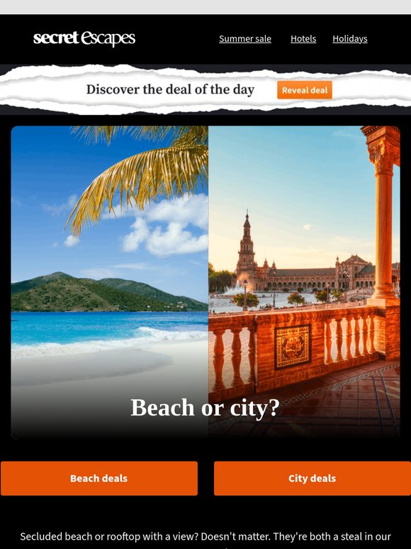 Summer sale: city or beach?