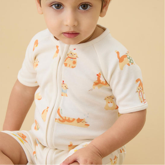 Cat Nap Summer Sleepsuit