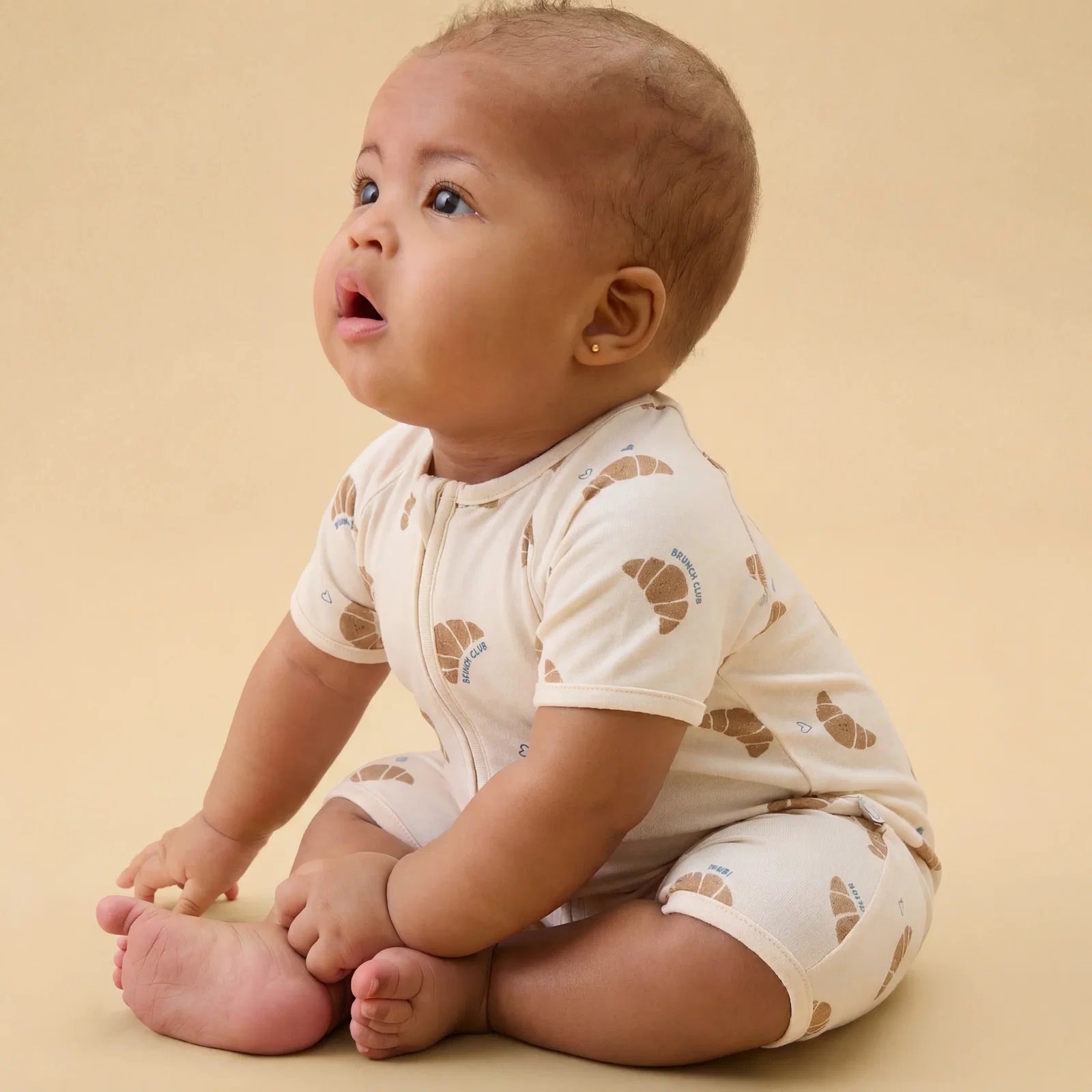 Image of Petit Croissant Summer Sleepsuit