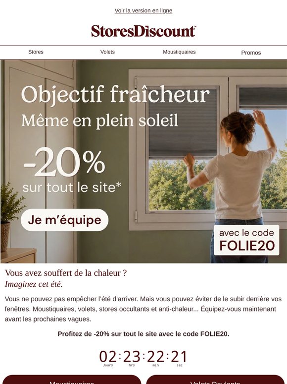 ☀️ Vous avez eu chaud ? -20% sur tout le site