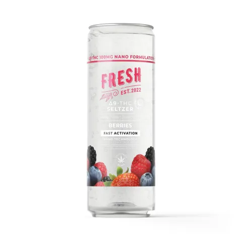 Image of 100mg Berries THC Seltzer - D9 Nano - Fresh