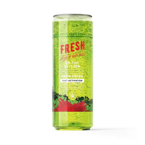 Image of 100mg Neon Green THC Seltzer - D9 Nano - Fresh