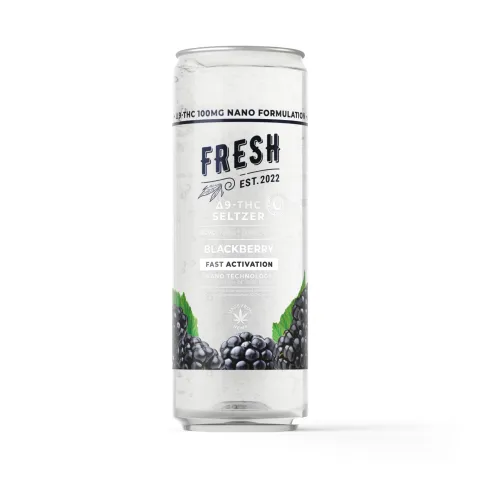 Image of 100mg Blackberry THC Seltzer - D9 Nano - Fresh