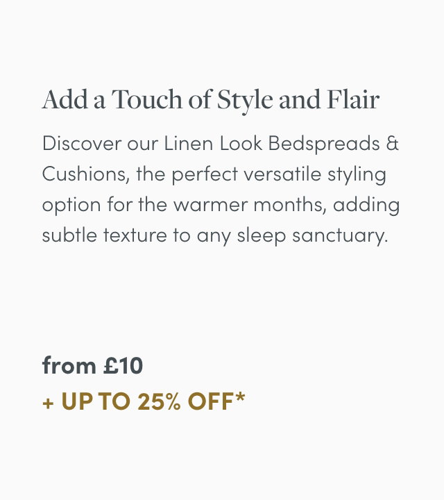 Natural Linen Look Bedspread & Cushions