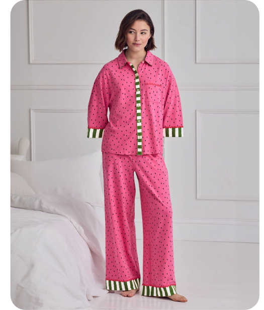 Organic Cotton Watermelon Print Long Pyjama Set