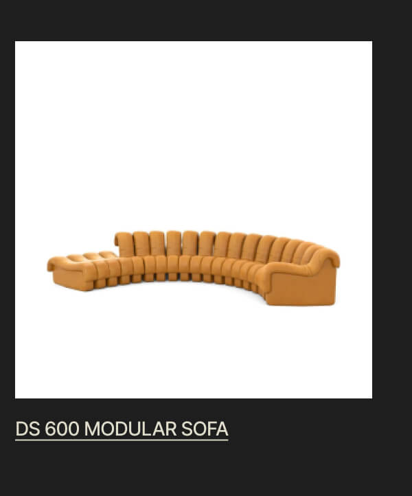 DS 600 MODULAR SOFA