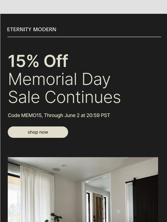 15% Off Before the Weekend Moves On