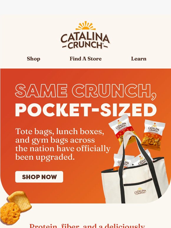 🤏 Same crunch, pocket-sized 🤏