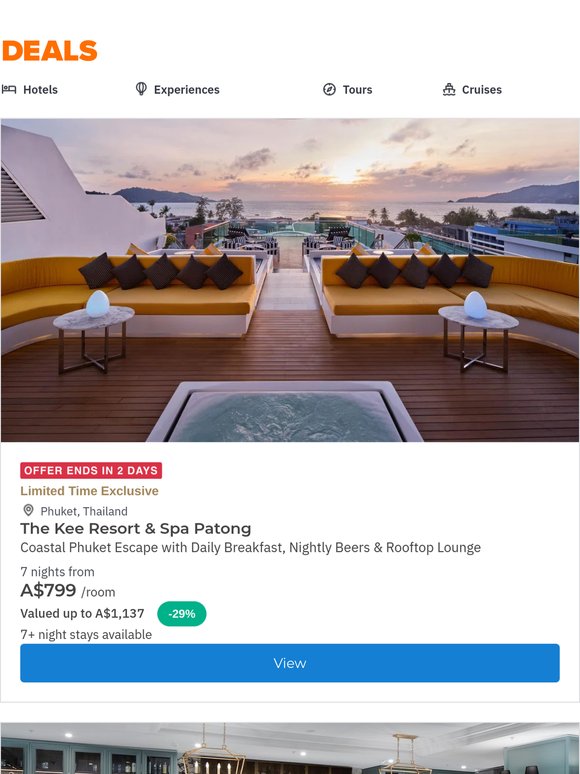 Phuket Resort and Spa w. Daily Breakfast, Daily Beer & Rooftop Bar