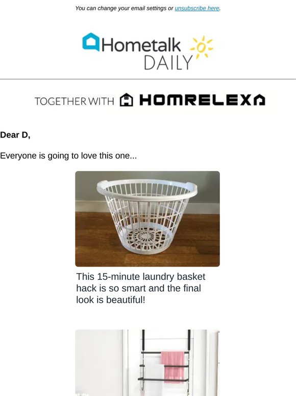 Put a laundry basket on your porch