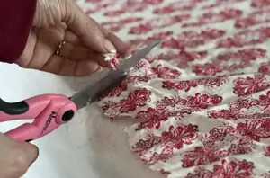 She cuts an old shirt in half to make her front porch look AMAZING this season