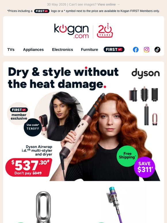 Dyson Airwrap™ Deal ENDS TOMORROW 🔥 ONLY $537.30 for this Airwrap i.d.™ multi-styler with code!