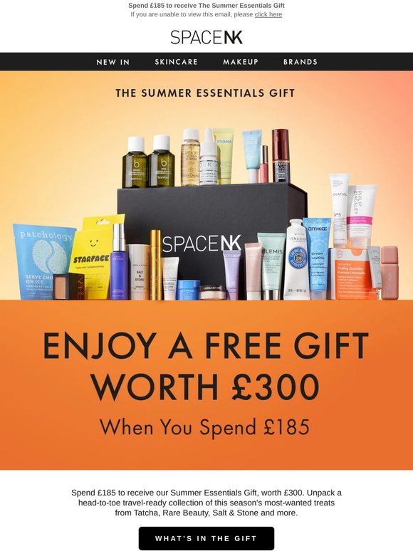 Receive your FREE gift worth £300 ☀️