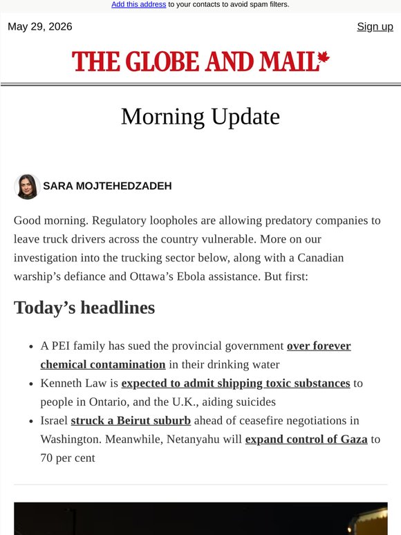 Morning Update: Our investigation of the trucking industry
