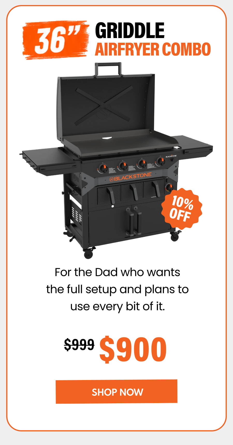 36" Griddle Airfryer Combo
