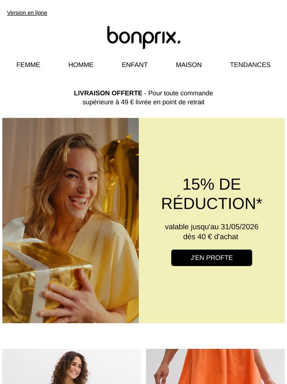 -15% sur votre commande dès maintenant !