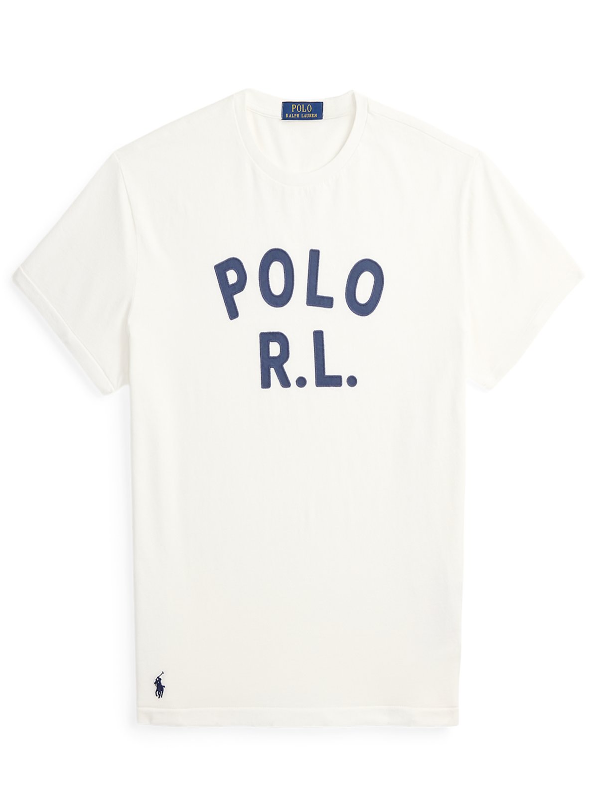 T-Shirt aus Baumwolle mit Label-Stickerei, Classic Fit