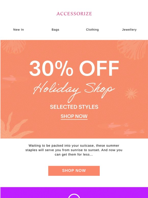 Psst! 30% OFF Holiday Shop has landed