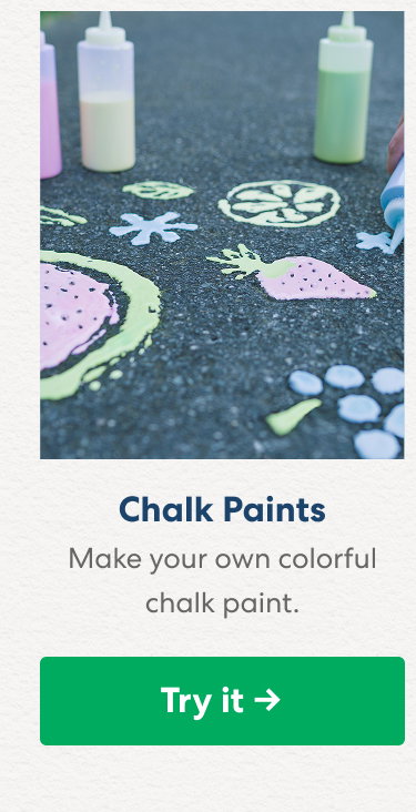 Chalk Paints: Make your own colorful chalk paint.