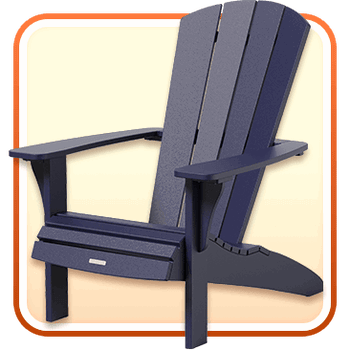 Leisure Line Outdoor Patio Fanback Adirondack Chair by Tangent