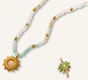 Loved By You Rock Crystal Sun Necklace