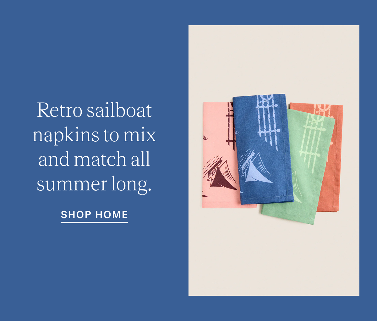 Retro Sailboat Napkins