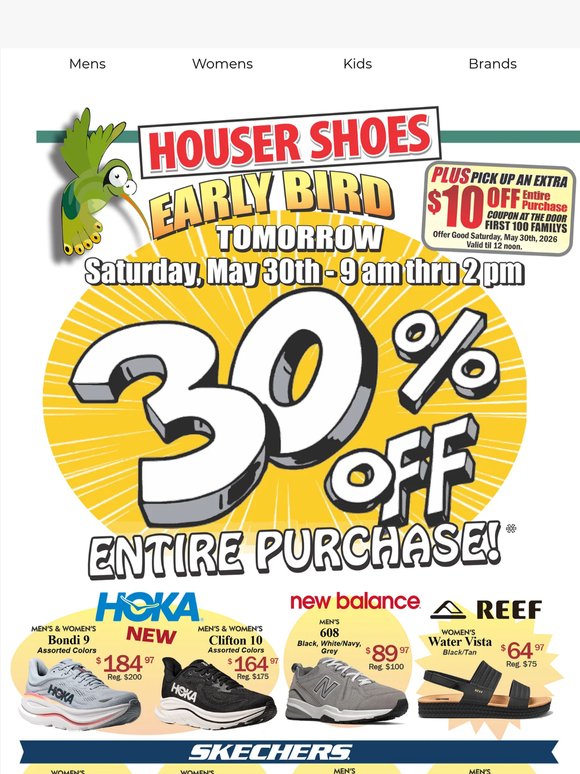🐦 Happening TOMORROW: 30% Off Early Bird Sale! + $10 Off coupon to the first 100 families! 🐦