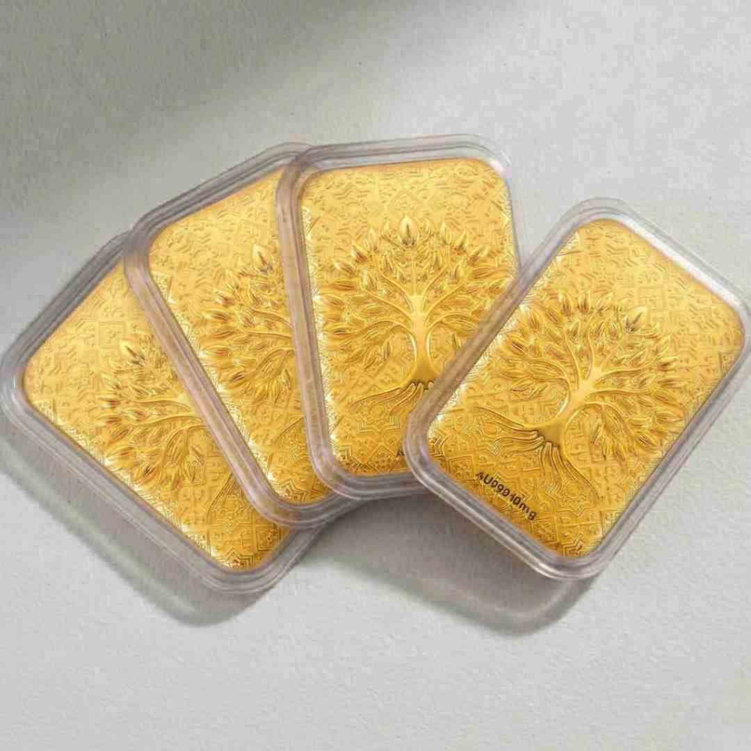 Image of Set of Four 24K Yellow Gold (99.99% Gold Purity) Essential Tree of Eternity Piece