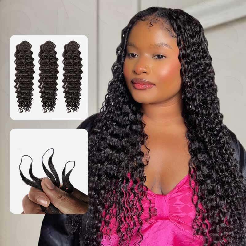 CLEARANCE SALE| Kinky Curly Feather Crochet Braid Human Hair Extensions