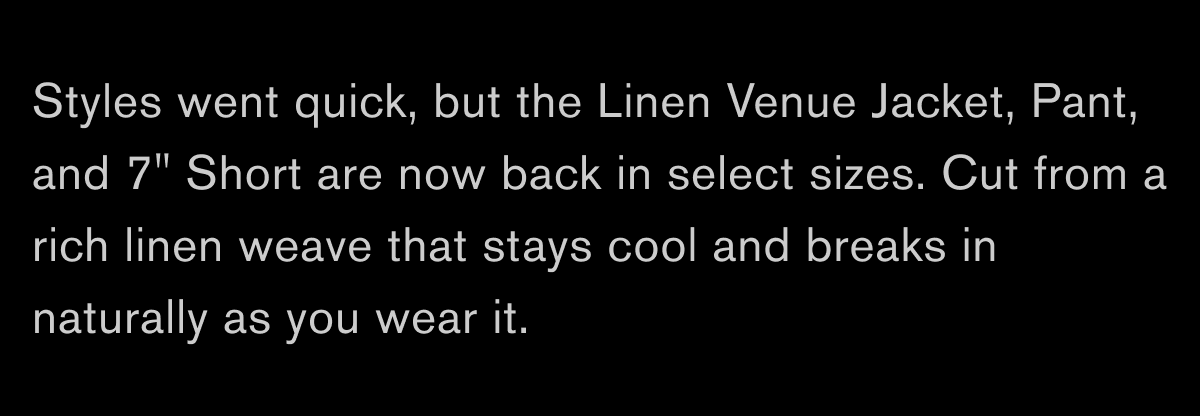 Summer Restock: Linen Venue Pack