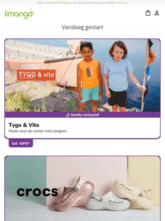 Tygo & Vito en Crocs tot -54% 😻 Monari tot -71% KORTING!